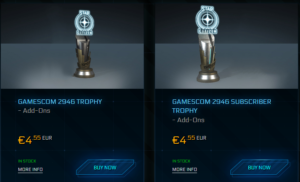 Gamescom 2016 Trophäen